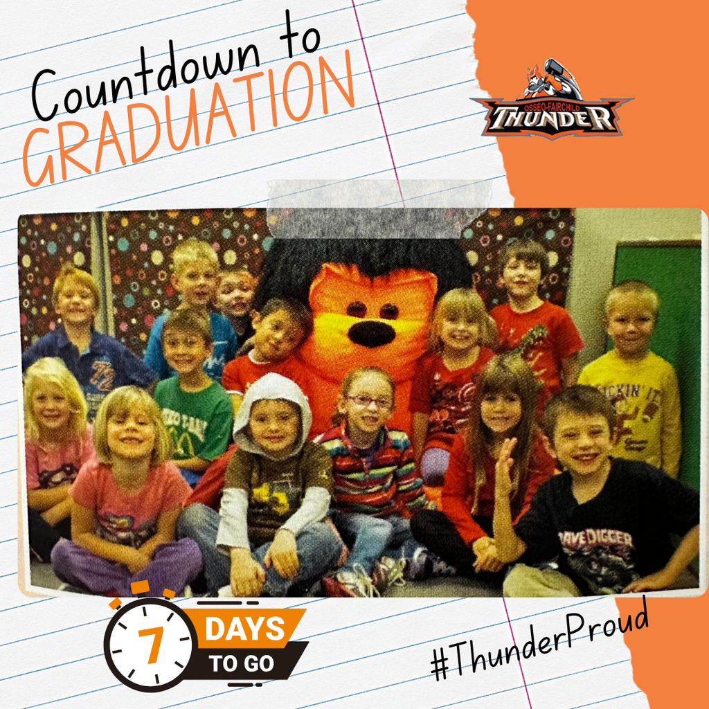 Kindergarten kids throwback picture (current senior)  posed with giant gorilla.   
