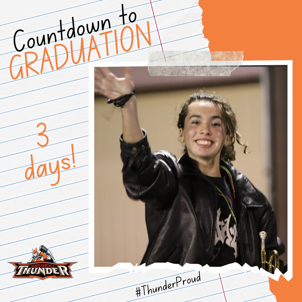 Graduation Countdown. Student waving