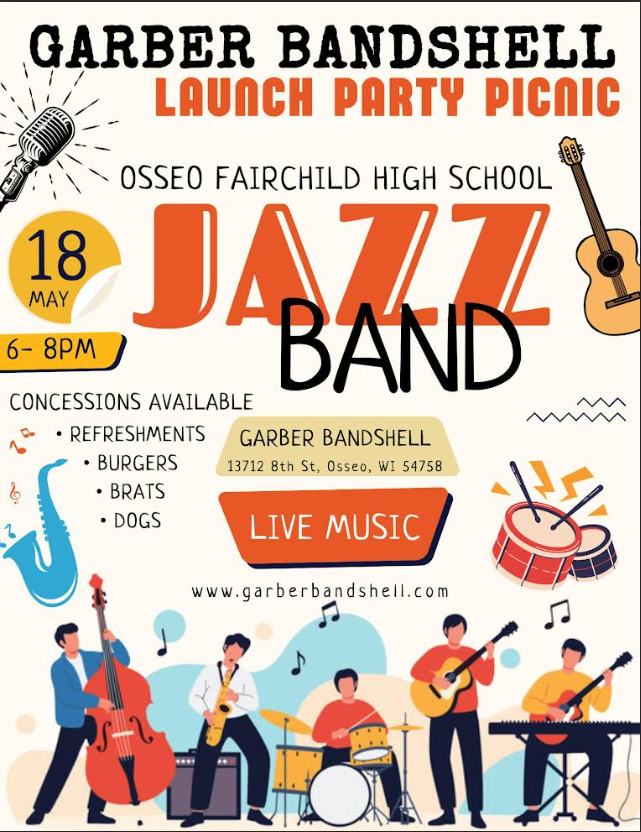 Jazz band at Garber Bandshell Flyer