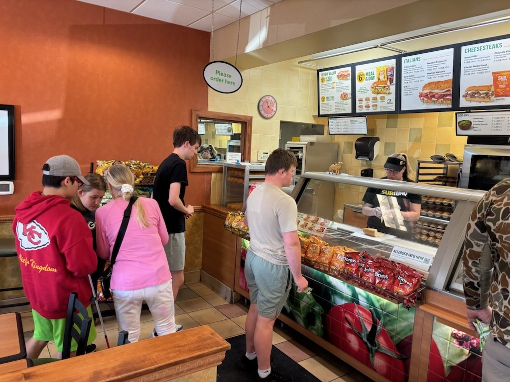 Students at Subway