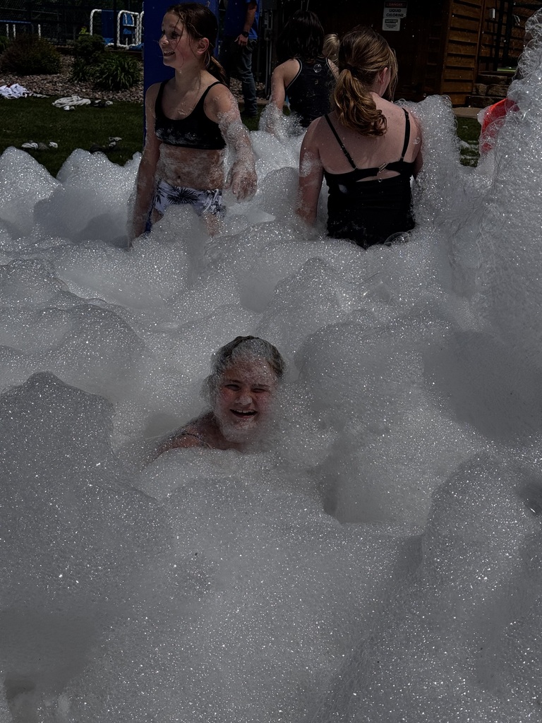 Students in foam