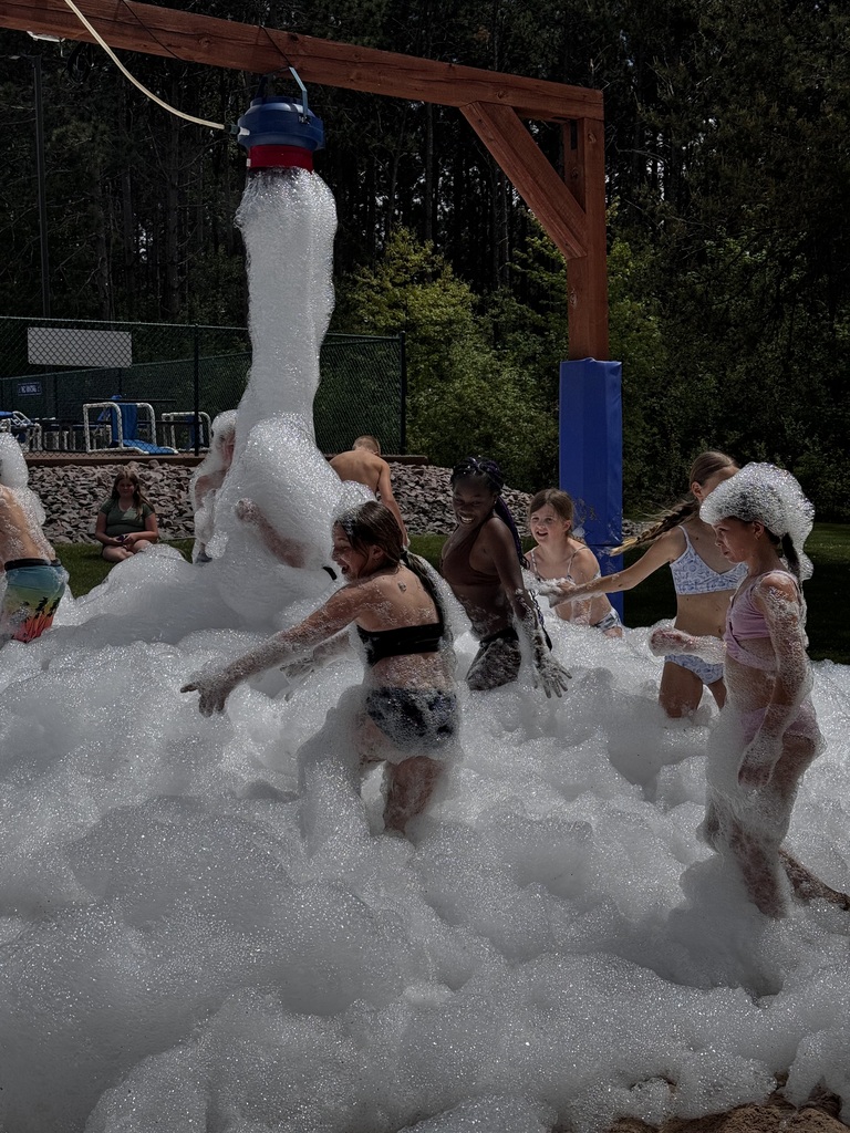 students in foam