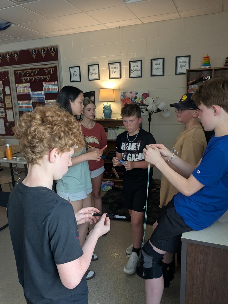 students making worry dolls