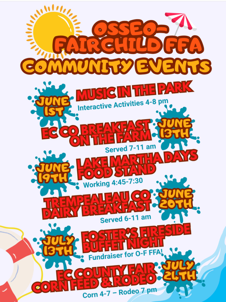 Osseo Fairchild FFA Summer Events