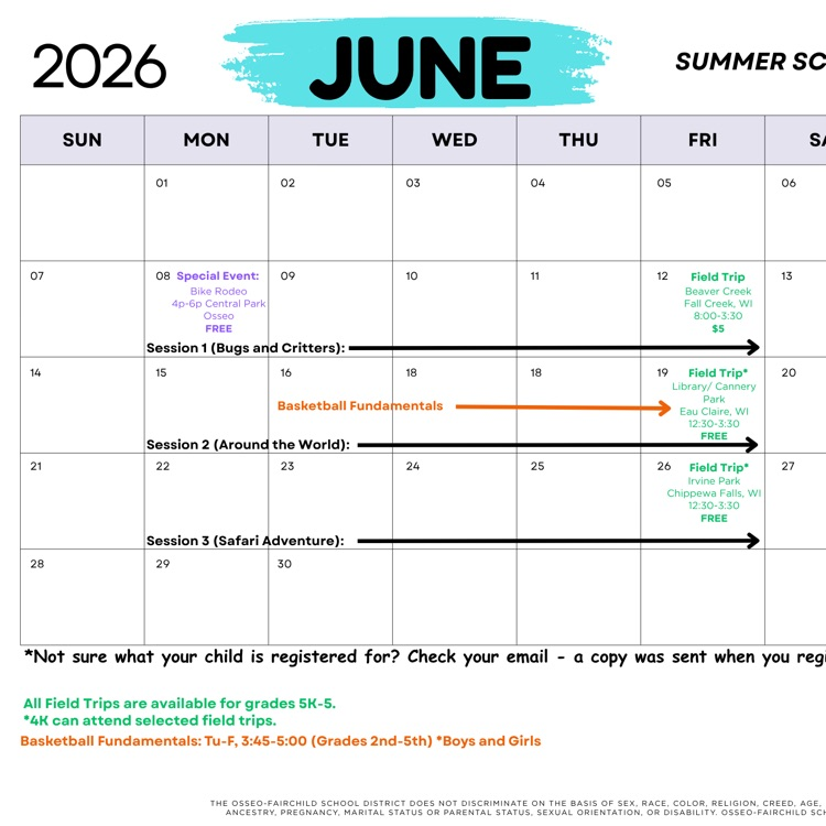 June calendar