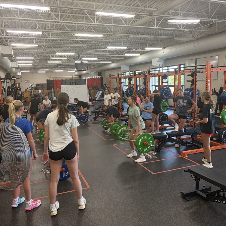 students in weight room 