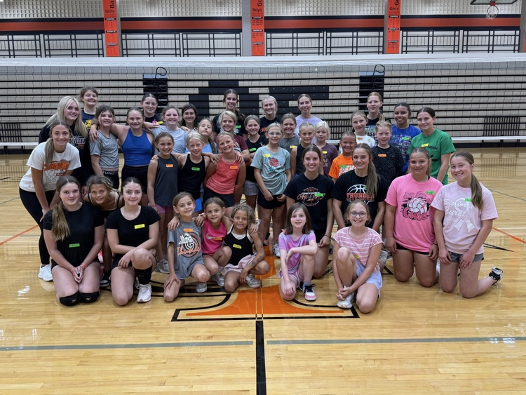 youth volleyball camp group photo