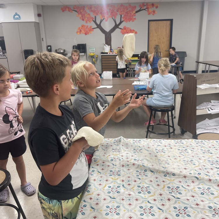 students playing with playdough