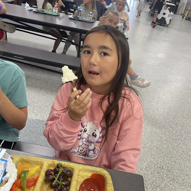 student eating ice cream 