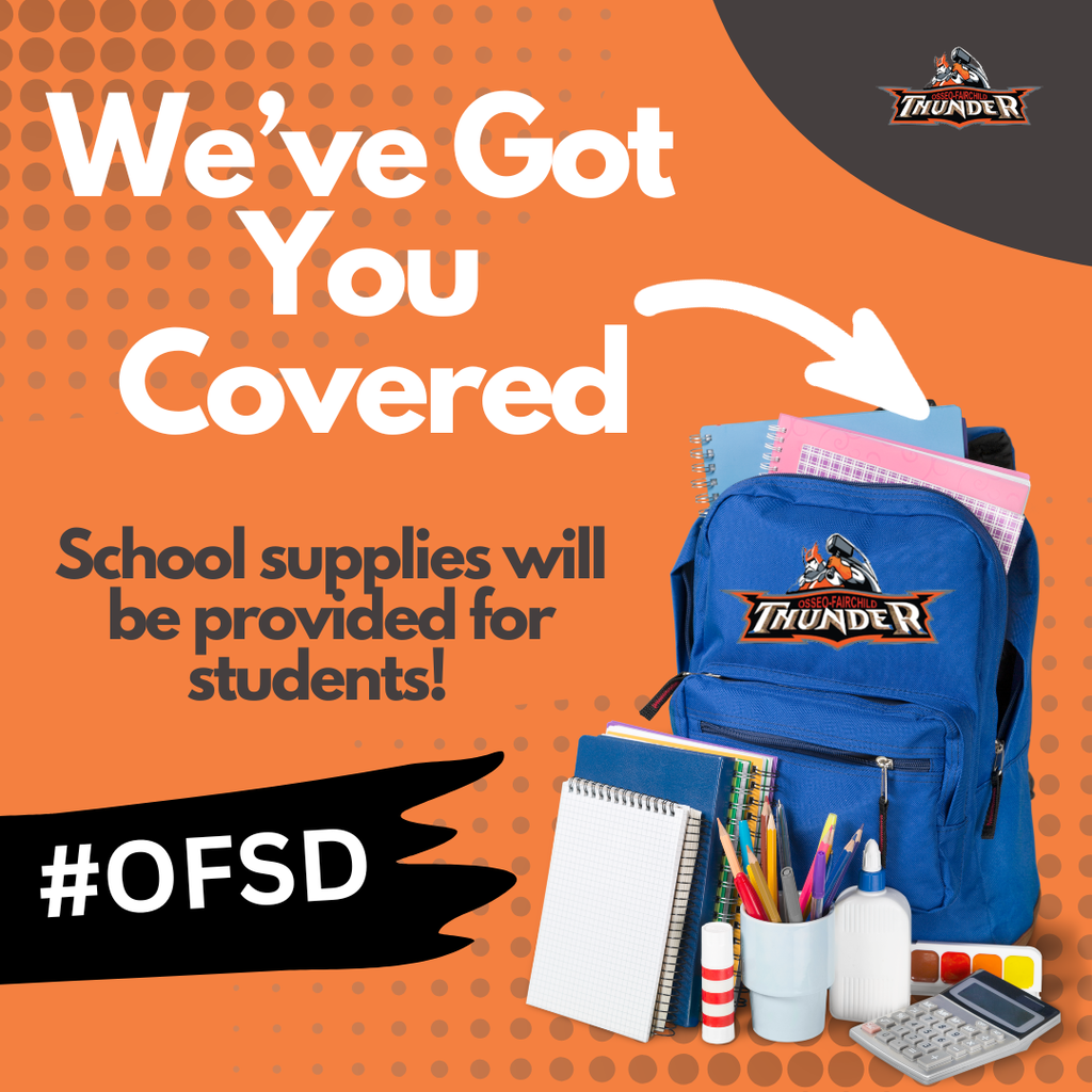Backpack with school supplies