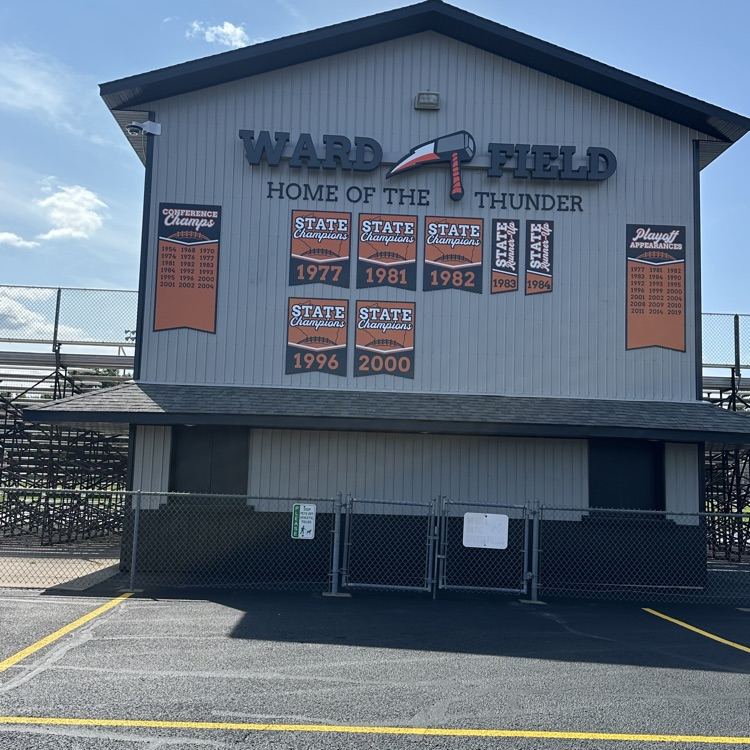 new signs on press box 