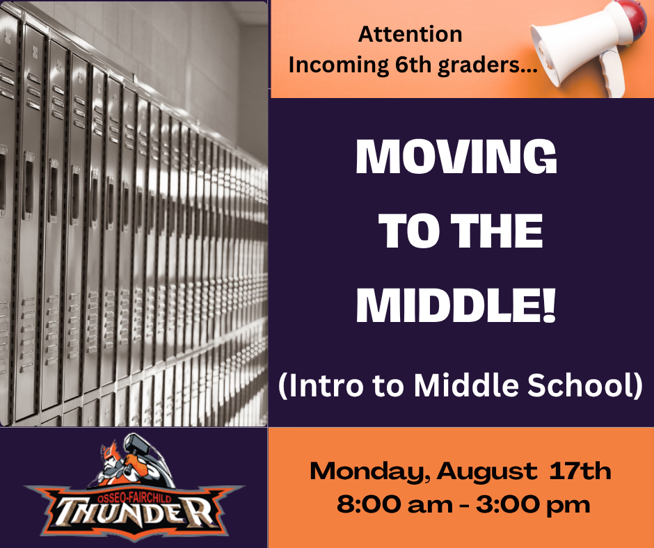 Moving to the Middle Picture of lockers and Thunder Logo
