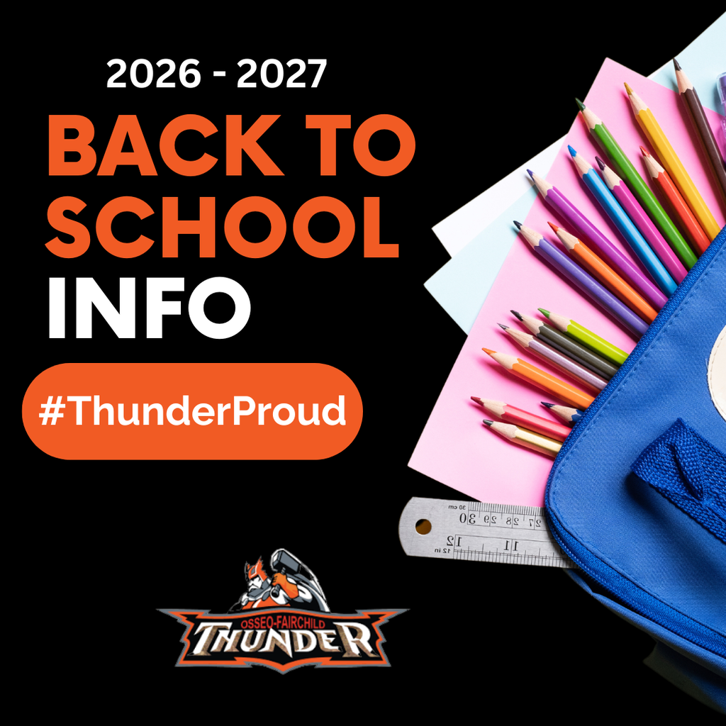 blue backpack with colored pencils Thunder Logo