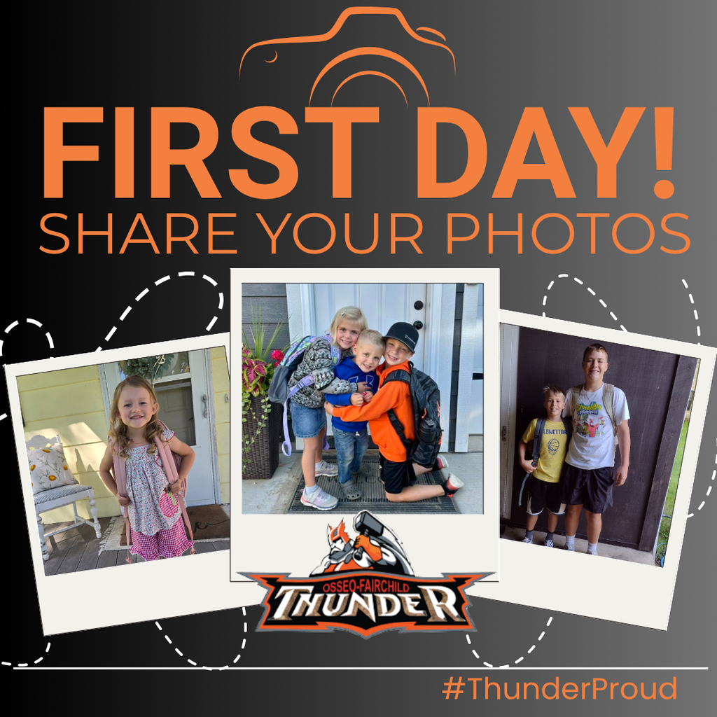 three snapshots of students first day pics.