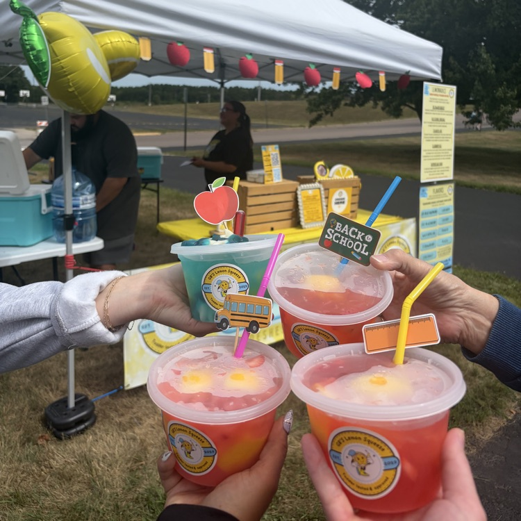 three cups of lemonade