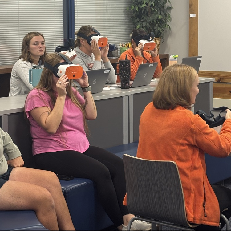teachers using VR googles 