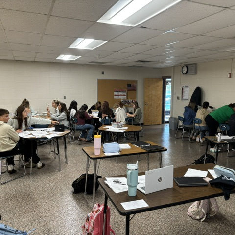 students working in classroom 