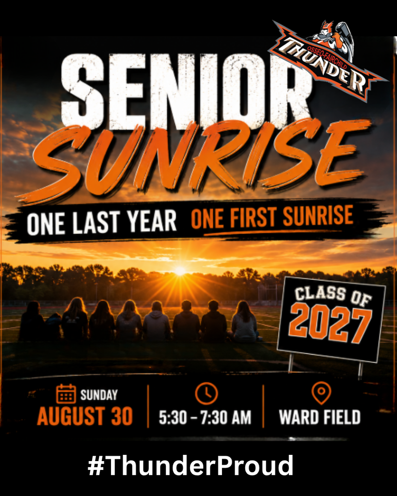 Senior Sunrise. Photo of 8 people watching a sunrise over trees
