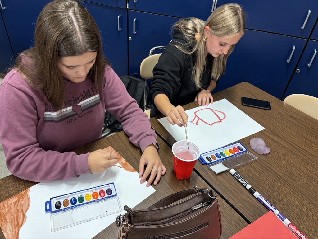 High School Students Painting with watercolors
