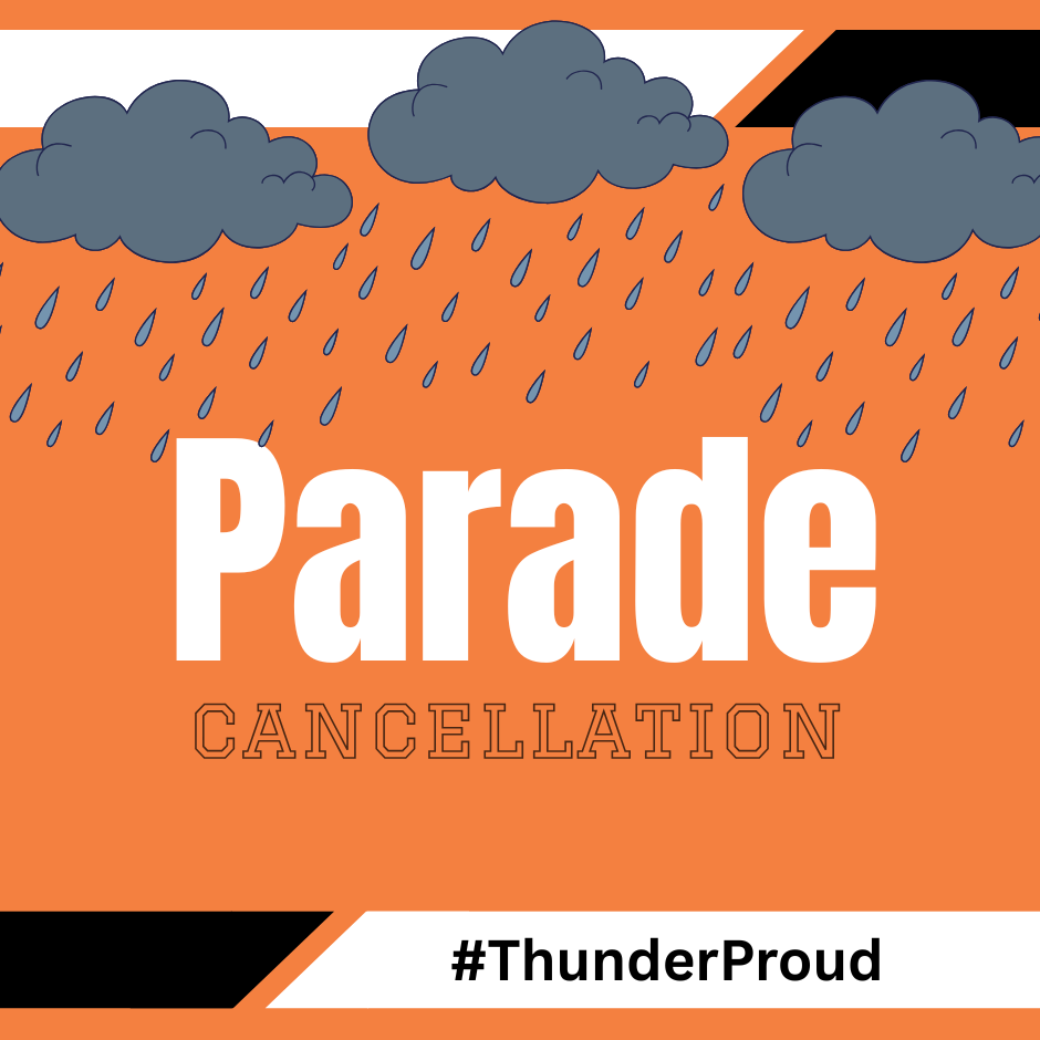 Parade Cancellation   Clouds and rain graphic