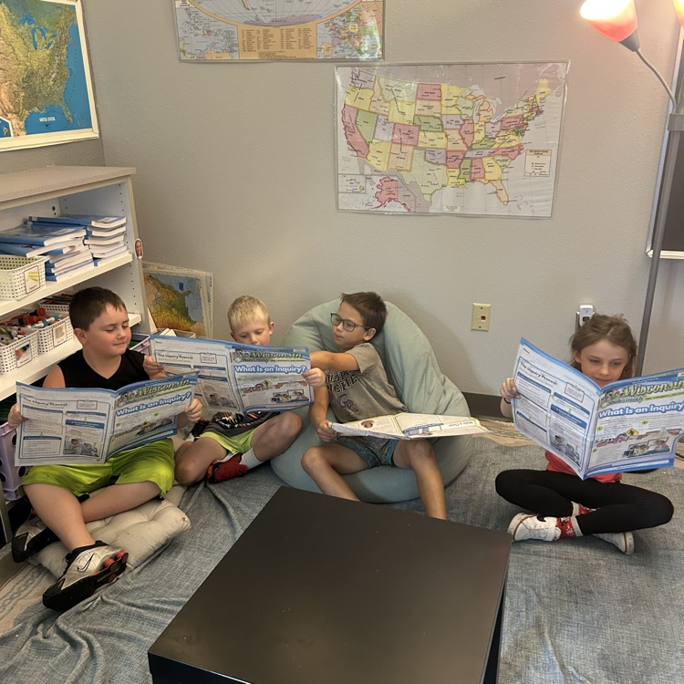 students working in classroom