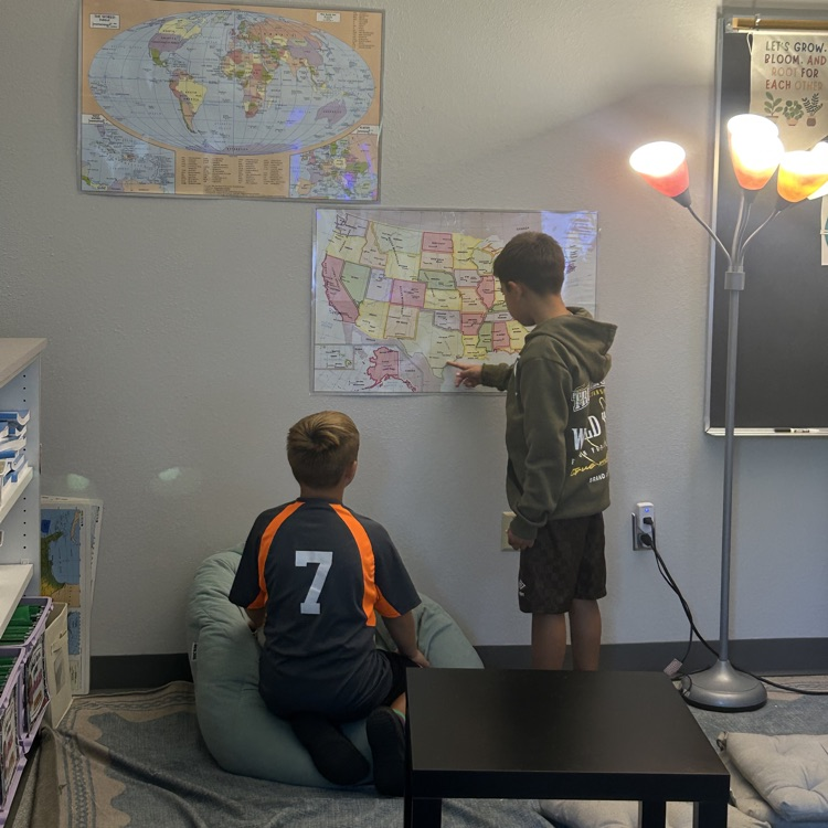 students working in classroom