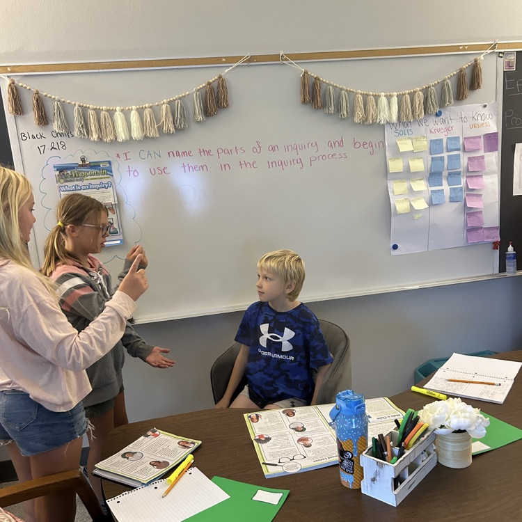 students working in classroom