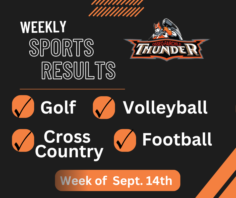 Weekly Sports Results OF Thunder Golf CC Volleyball Football