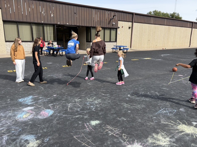 students on playground