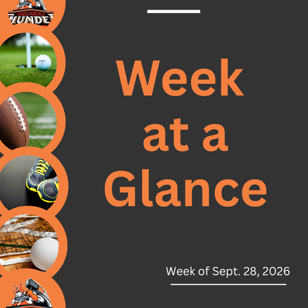 Athletic Week at a Glance   Golf  Football  Shoes  Volleyball
