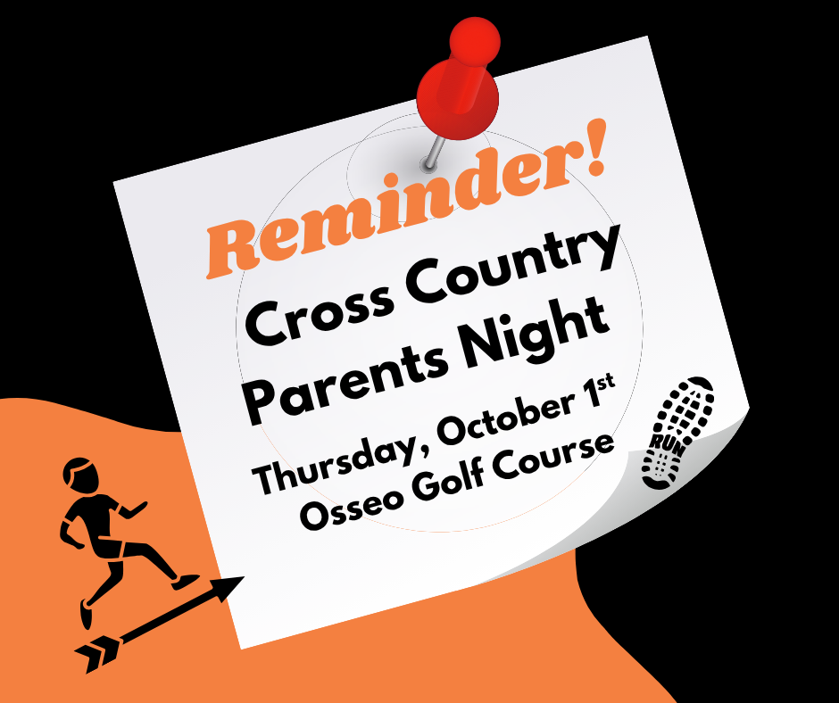 Reminder Cross Country Parents Night