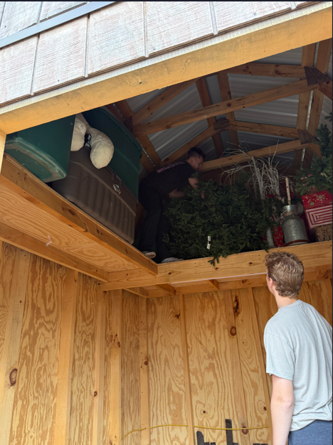 Students working in Community Park