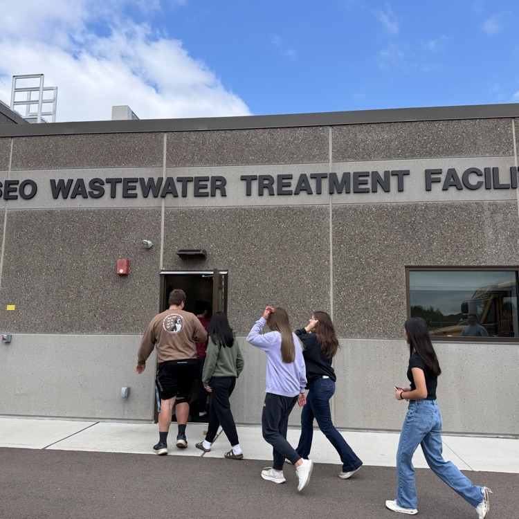 students tour waste water treatment plant