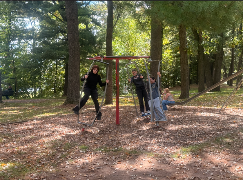 students on playground