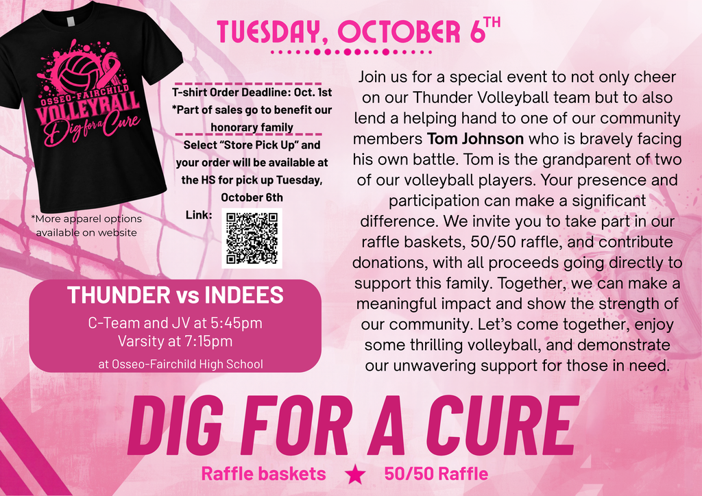 DIG FOR A CURE Tuesday Oct. 6th