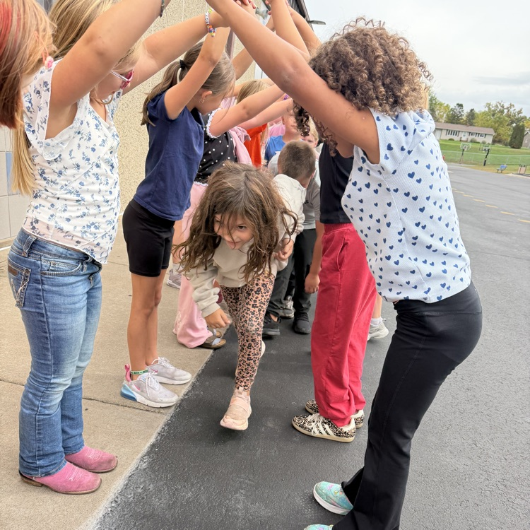 students on playground