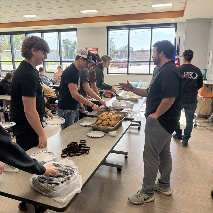 football team lunch being served 