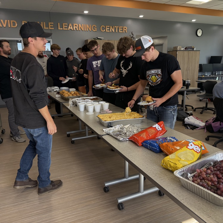 football team getting lunch