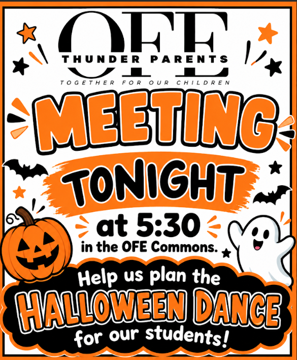 OFE Thunder Parent Meeting Tonight at 5:30