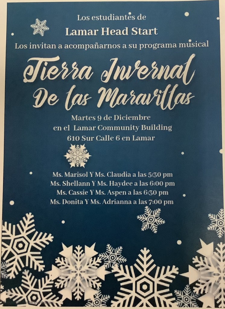 Winter program Spanish 