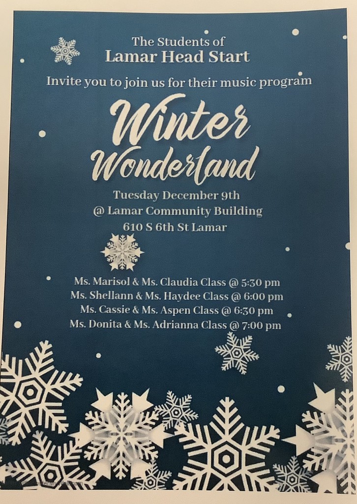 winter program English 