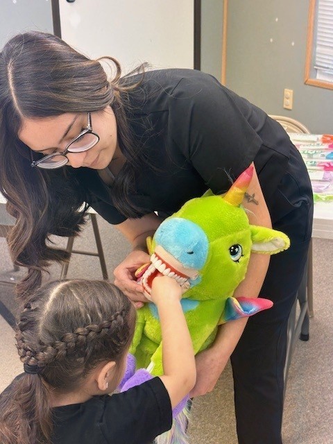 Brushing a unicorn's teeth