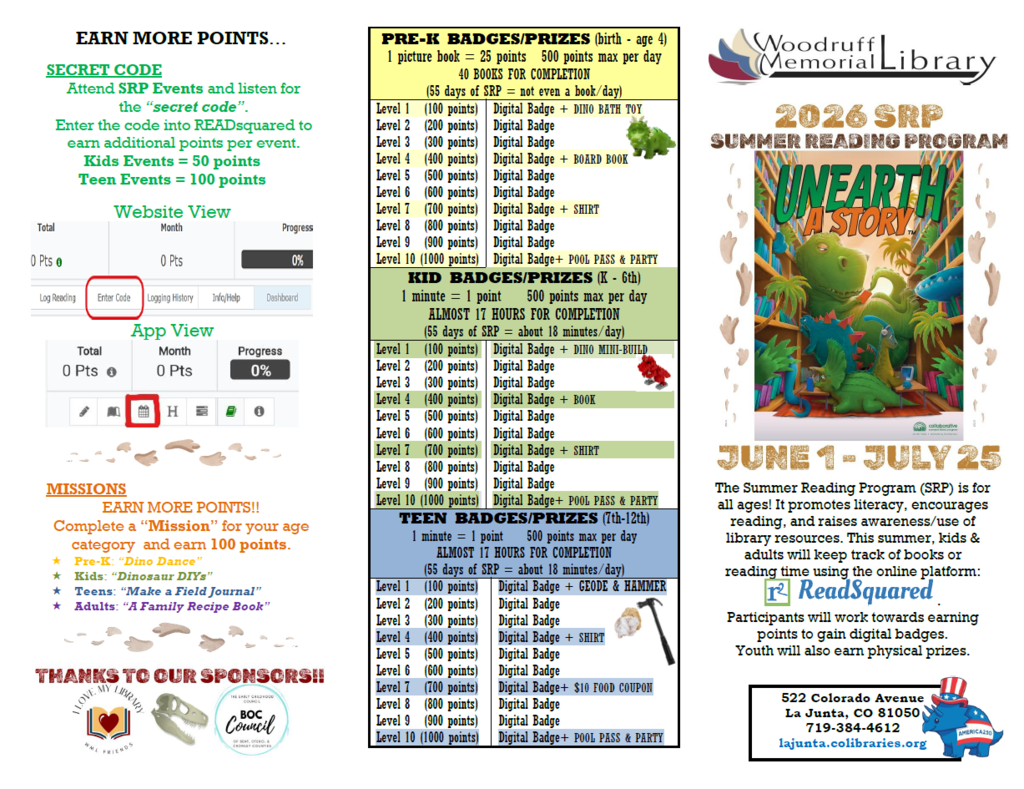 Woodruff Memorial Library Summer Reading Program Brochure