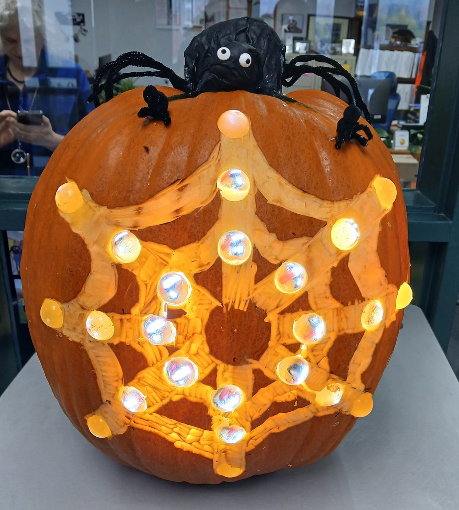 Spider web pumpkin