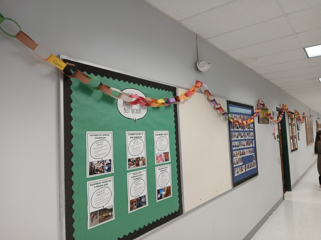Gratitude chain in the hallway