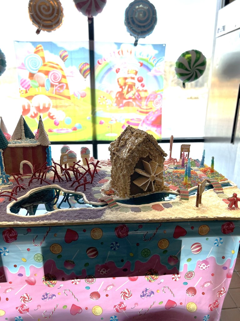 the candyland gingerbread village