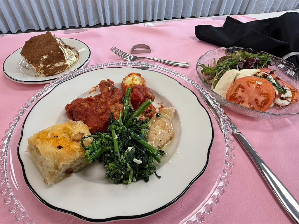 Picture of food on a plate that was cooked by the OAOC culinary class