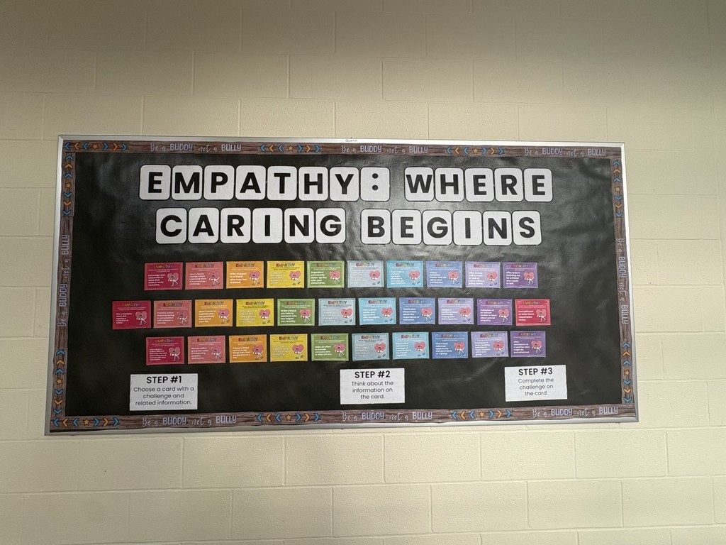 A bulletin board that says Empathy: Where Caring Begins