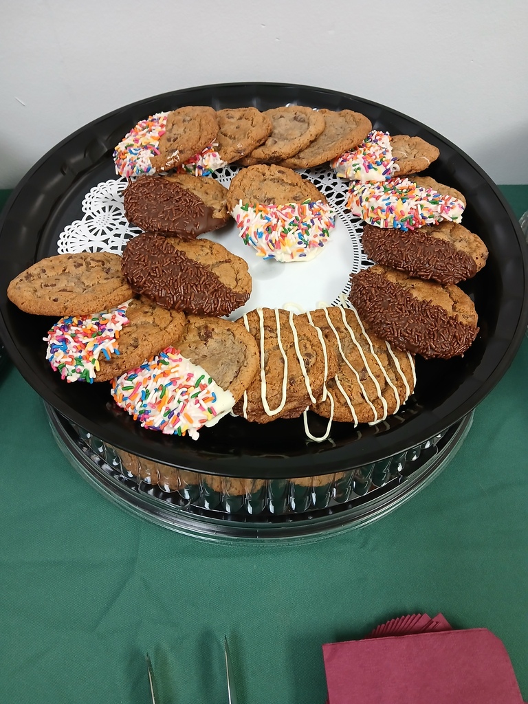 A tray of assorted cookies.