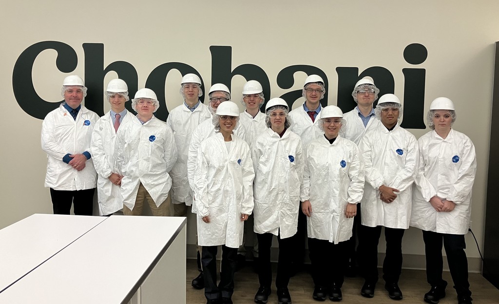 Students at Chobani plant.